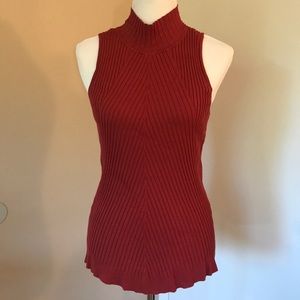 Burgundy sleeveless sweater